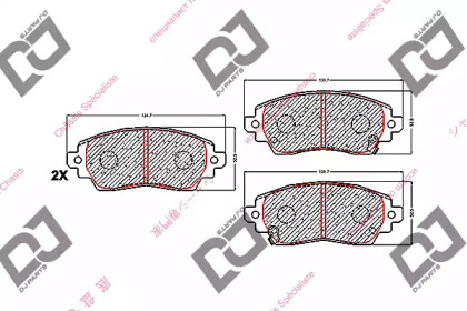 Комплект тормозных колодок DJ PARTS BP1631